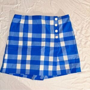 Tory Burch Sport Blue Plaid Women's Skort